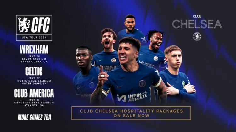 切尔西今夏美国季前赛对手:雷克瑟姆、凯尔特人、墨西哥美洲